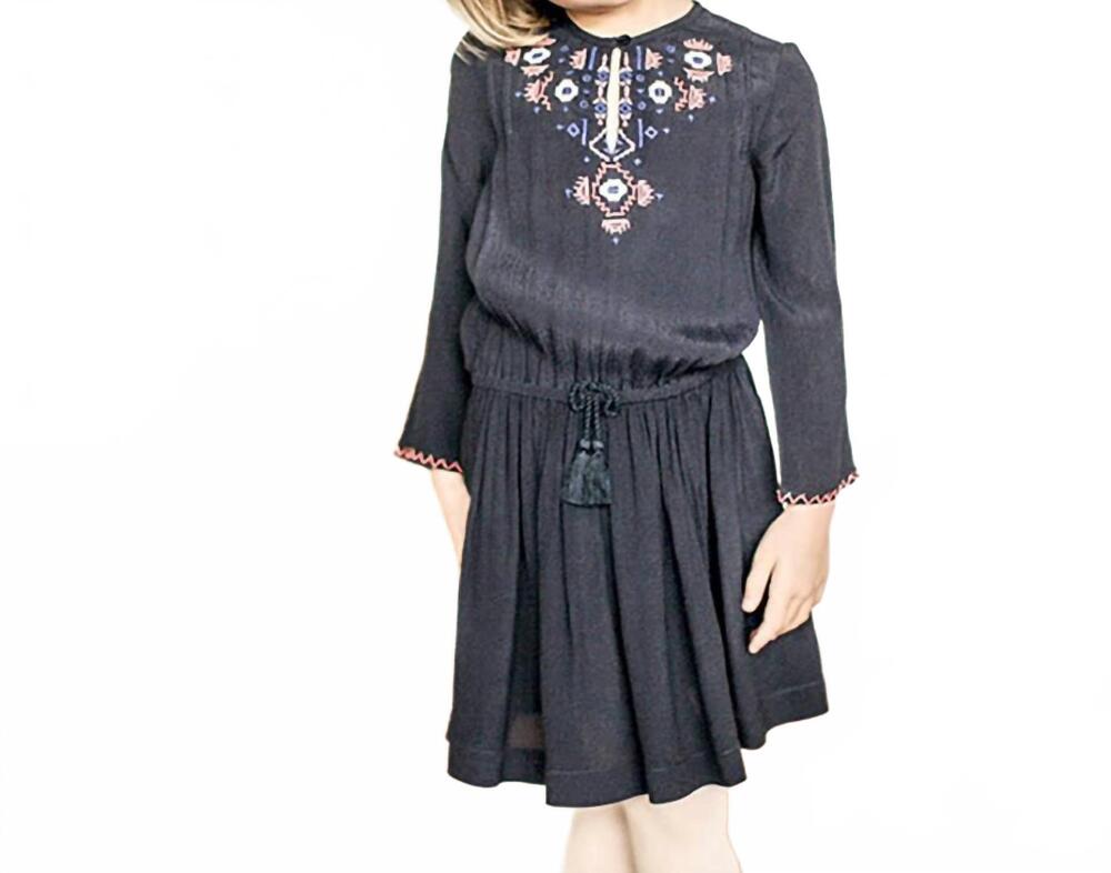 NEW BONHEUR DU JOUR girl's heloise dress in navy